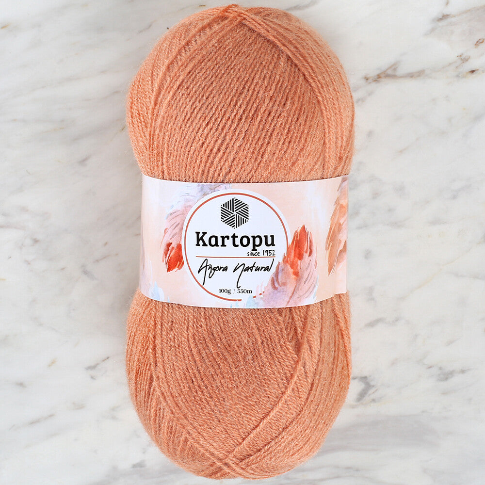 Kartopu Angora Natural Knitting Yarn,Papaya - K841