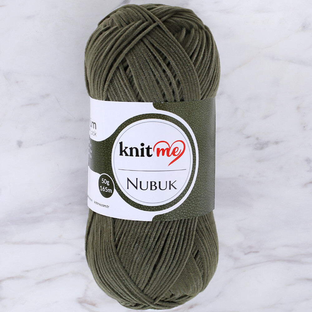 Knit Me Nubuk Knitting Yarn, Green - 1497