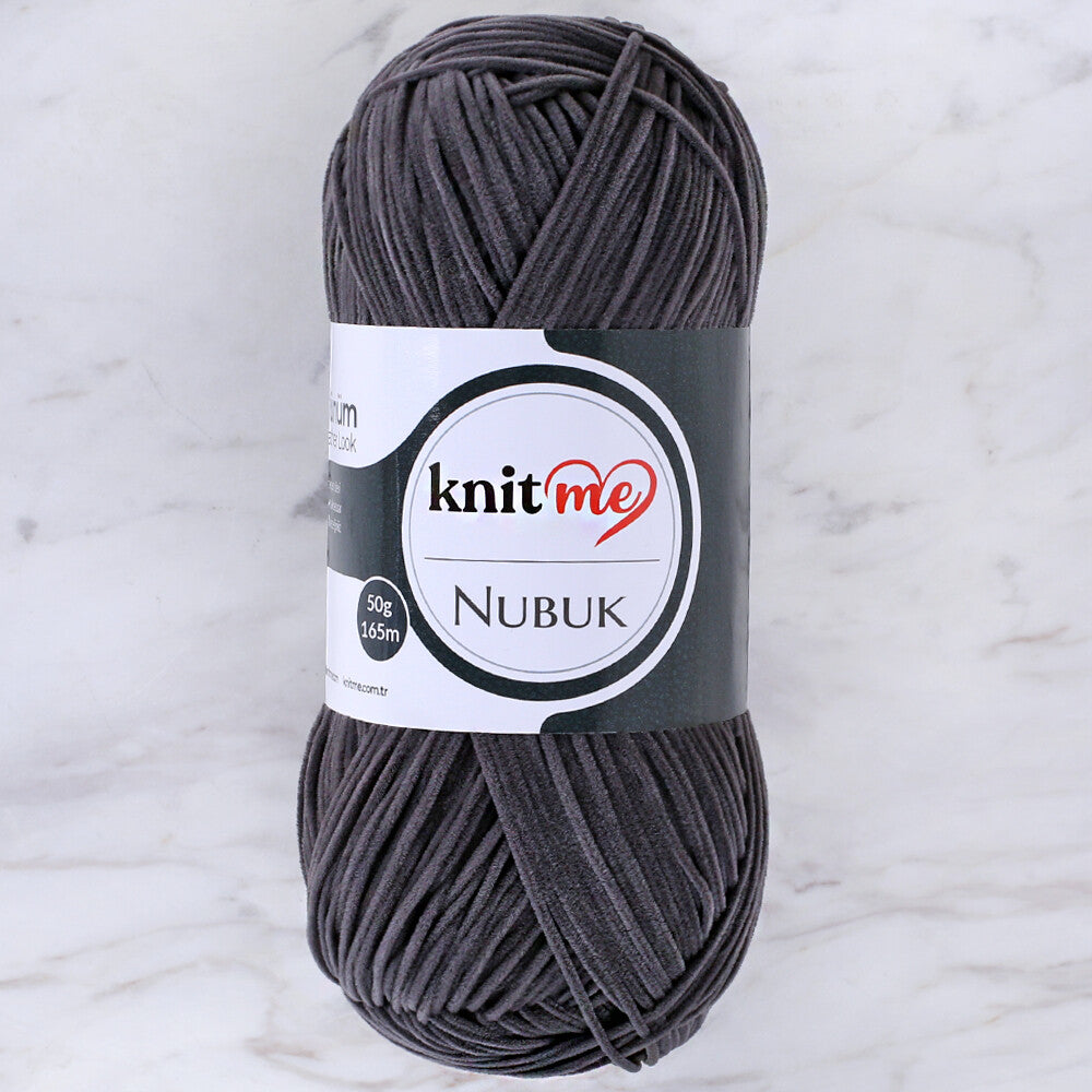 Knit Me Nubuk Knitting Yarn, Cool Black - 7917