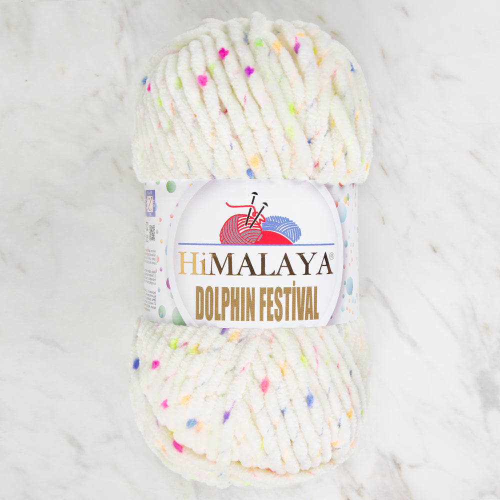 Himalaya Dolphin Festival Knitting Yarn, White - 81108