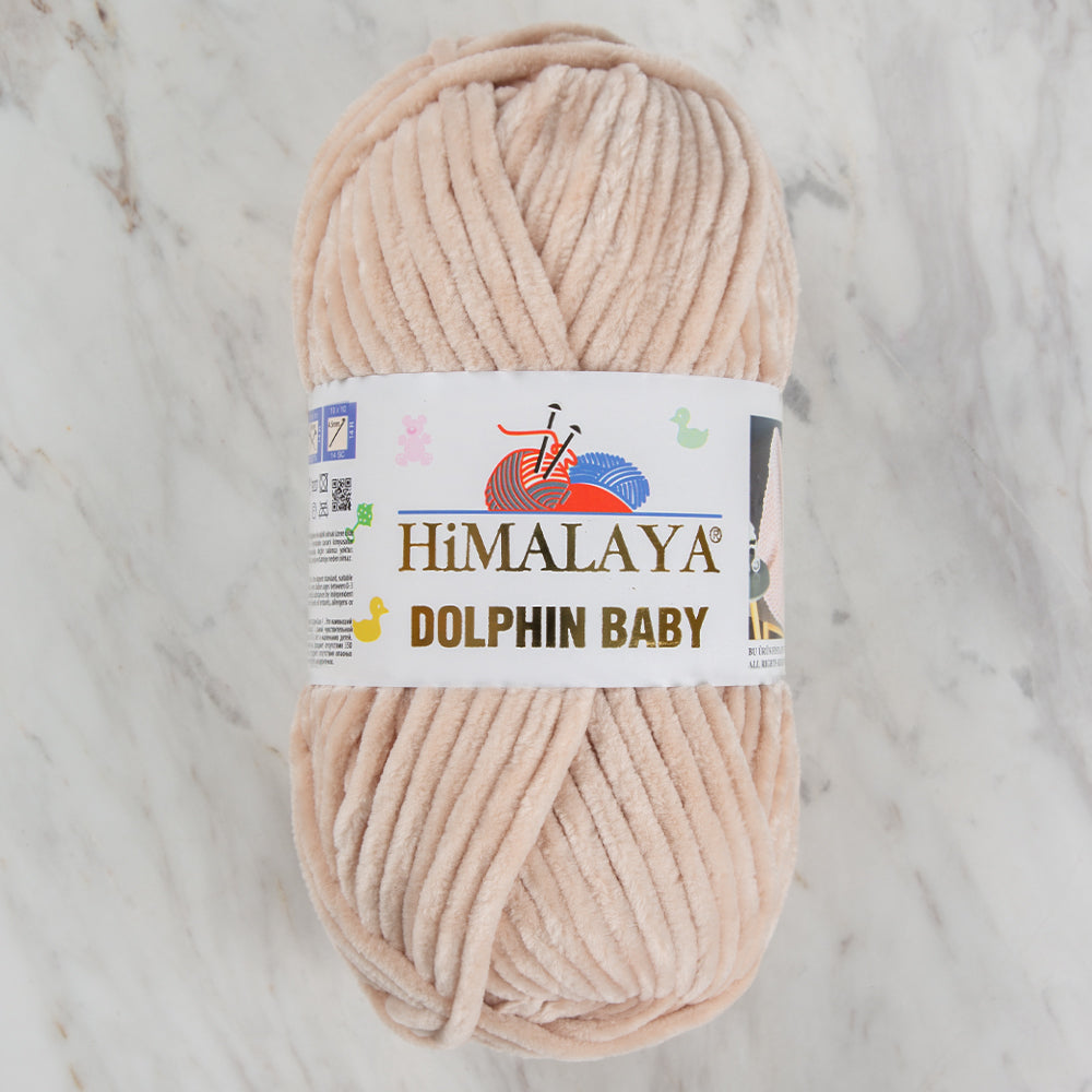 Himalaya Dolphin Baby Chenille Yarn , Light Beige - 80373