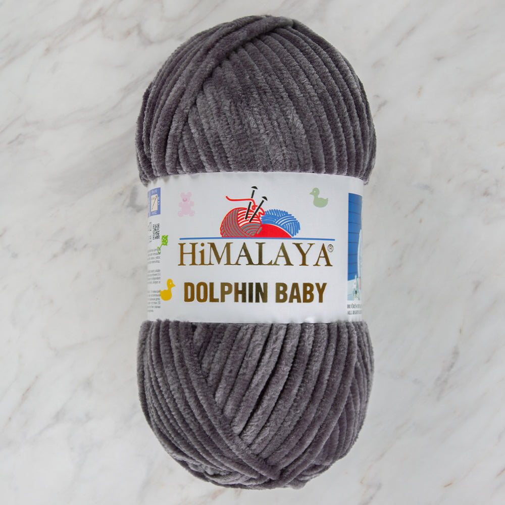 Himalaya Dolphin Baby Chenille Yarn , Gray - 80382