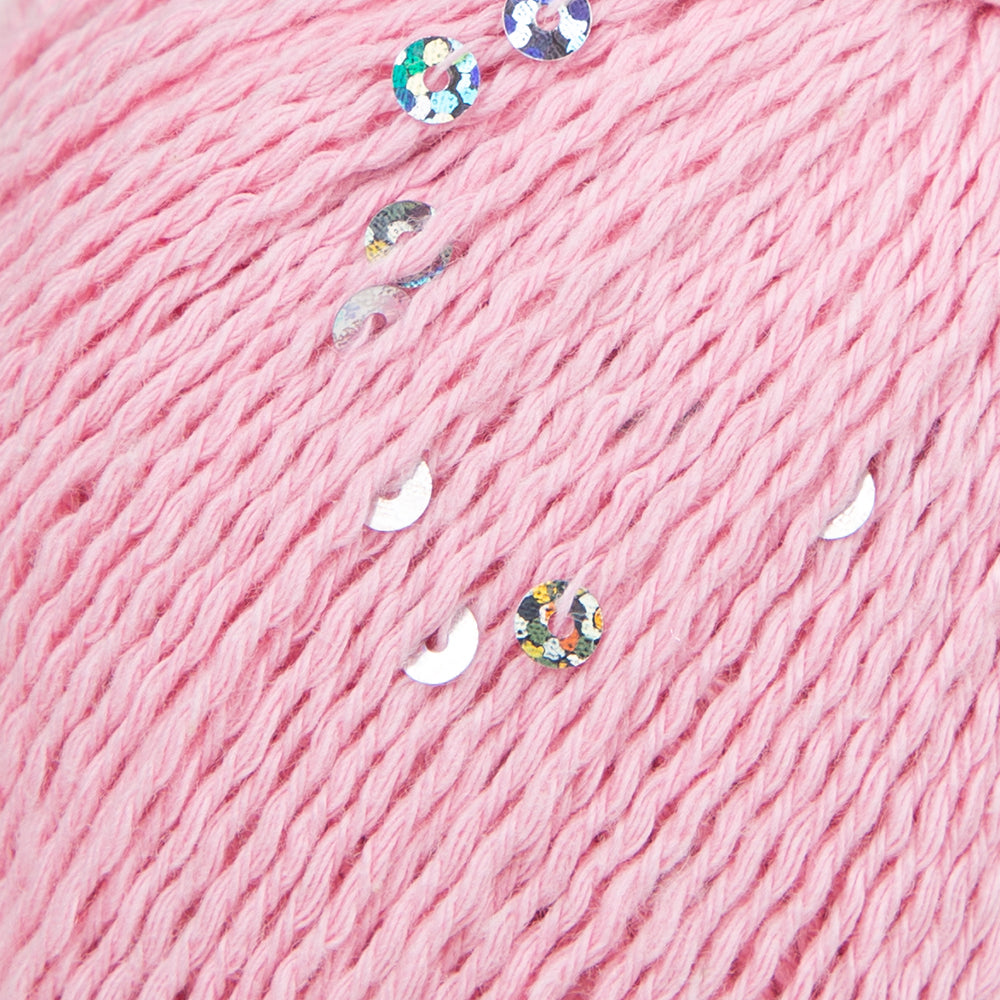 Himalaya Dore Sequined Hand Knitting Yarn, Pink - 61405
