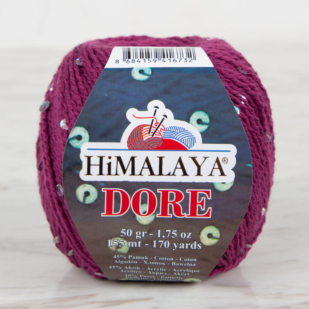 Himalaya Dore Sequined Hand Knitting Yarn, Purple- 61407