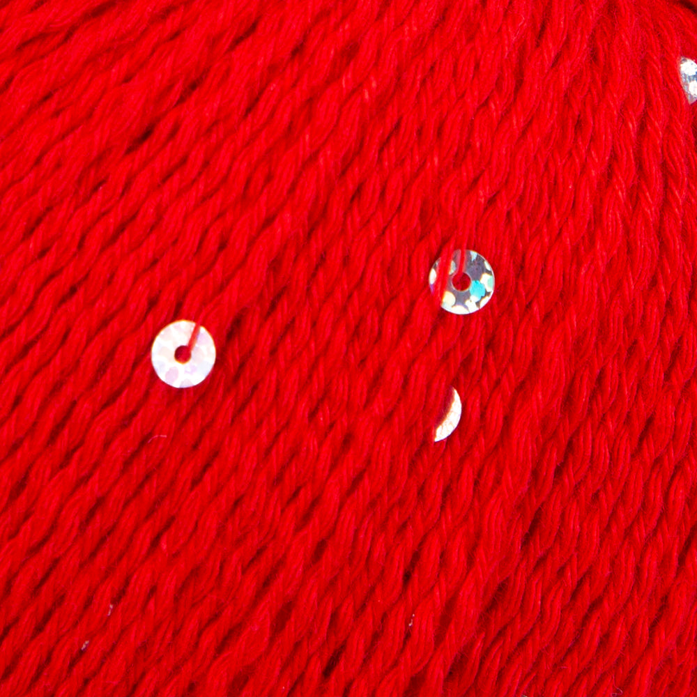 Himalaya Dore Sequined Hand Knitting Yarn, Red- 61408