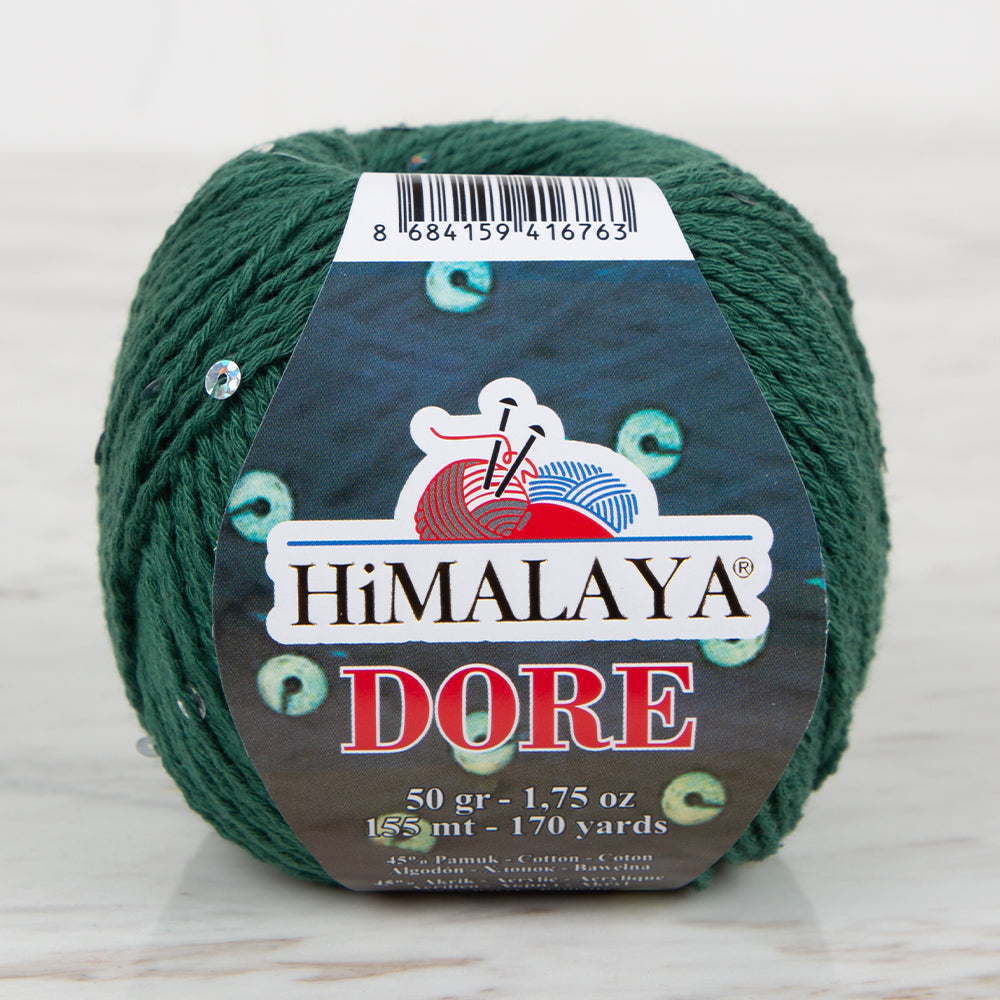 Himalaya Dore Sequined Hand Knitting Yarn, Green - 61410
