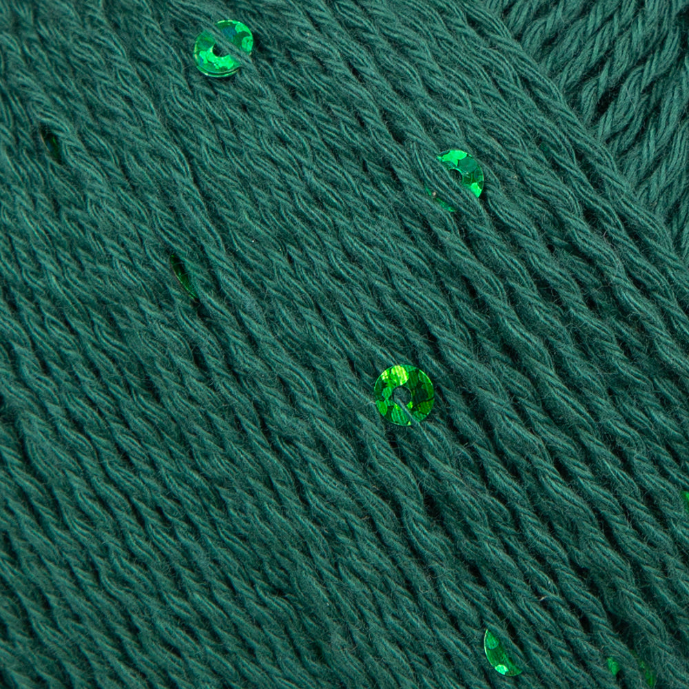 Himalaya Dore Sequined Hand Knitting Yarn, Green - 61411