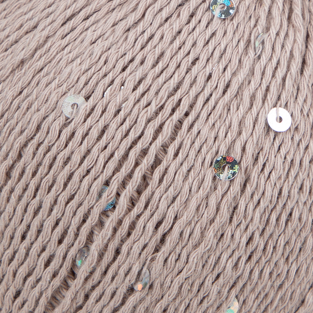 Himalaya Dore Sequined Hand Knitting Yarn, Mink - 61418