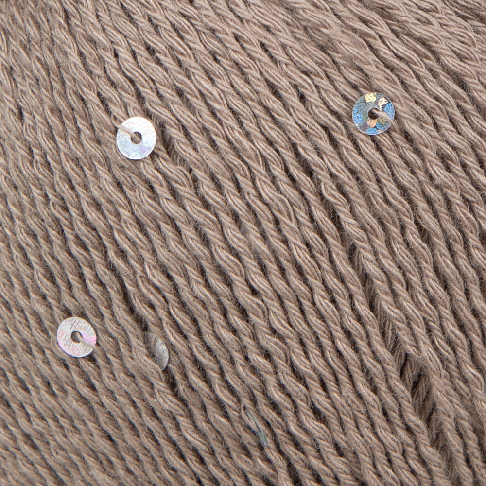 Himalaya Dore Sequined Hand Knitting Yarn, Mink- 61419