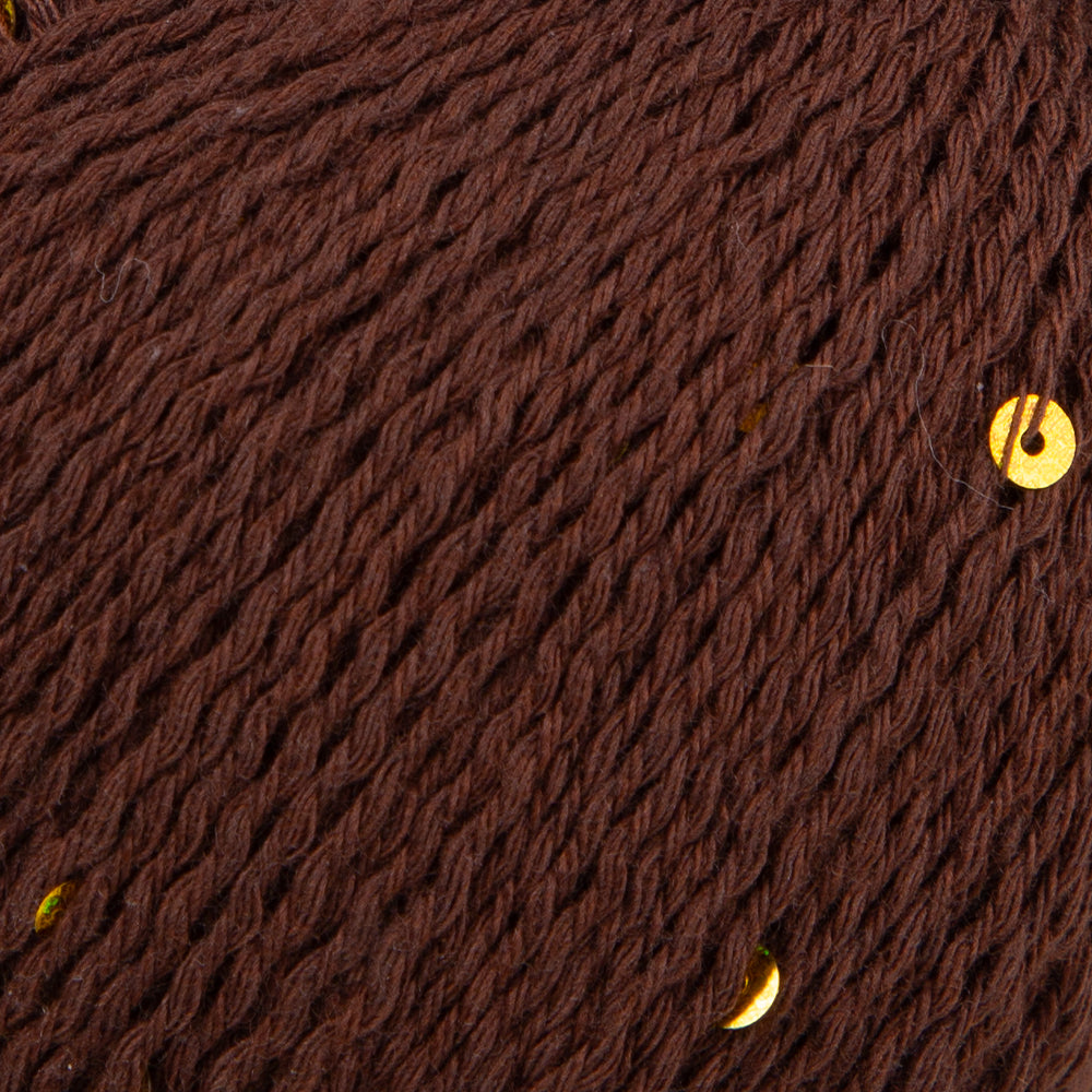 Himalaya Dore Sequined Hand Knitting Yarn, Brown - 61420