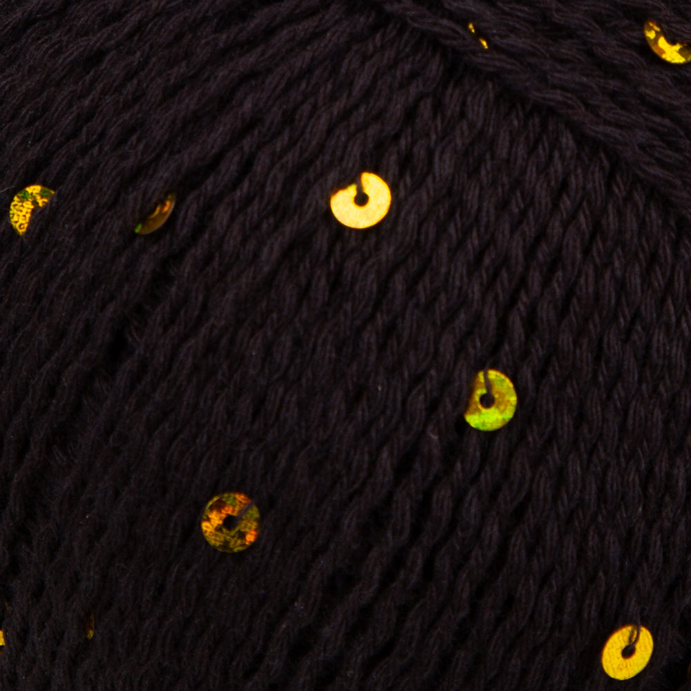Himalaya Dore Sequined Hand Knitting Yarn, Black- 61423