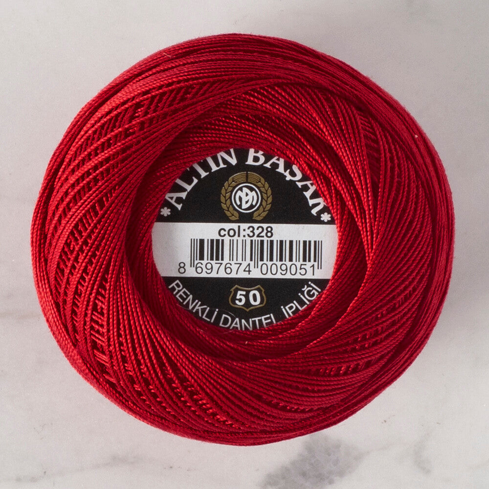 Altınbaşak Klasik No: 50 Lace Thread Ball, Red - 328 - 26