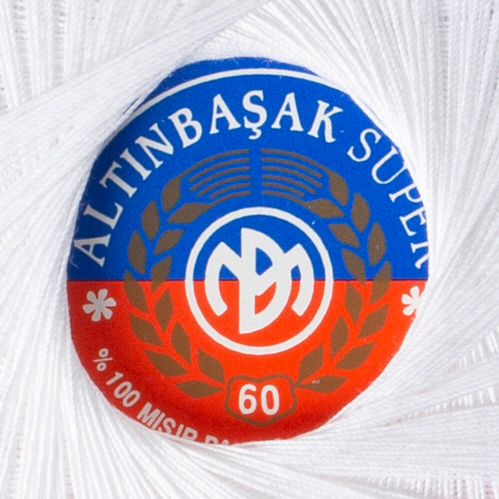 Altınbaşak Süper No:60 Lace Thread Ball, White