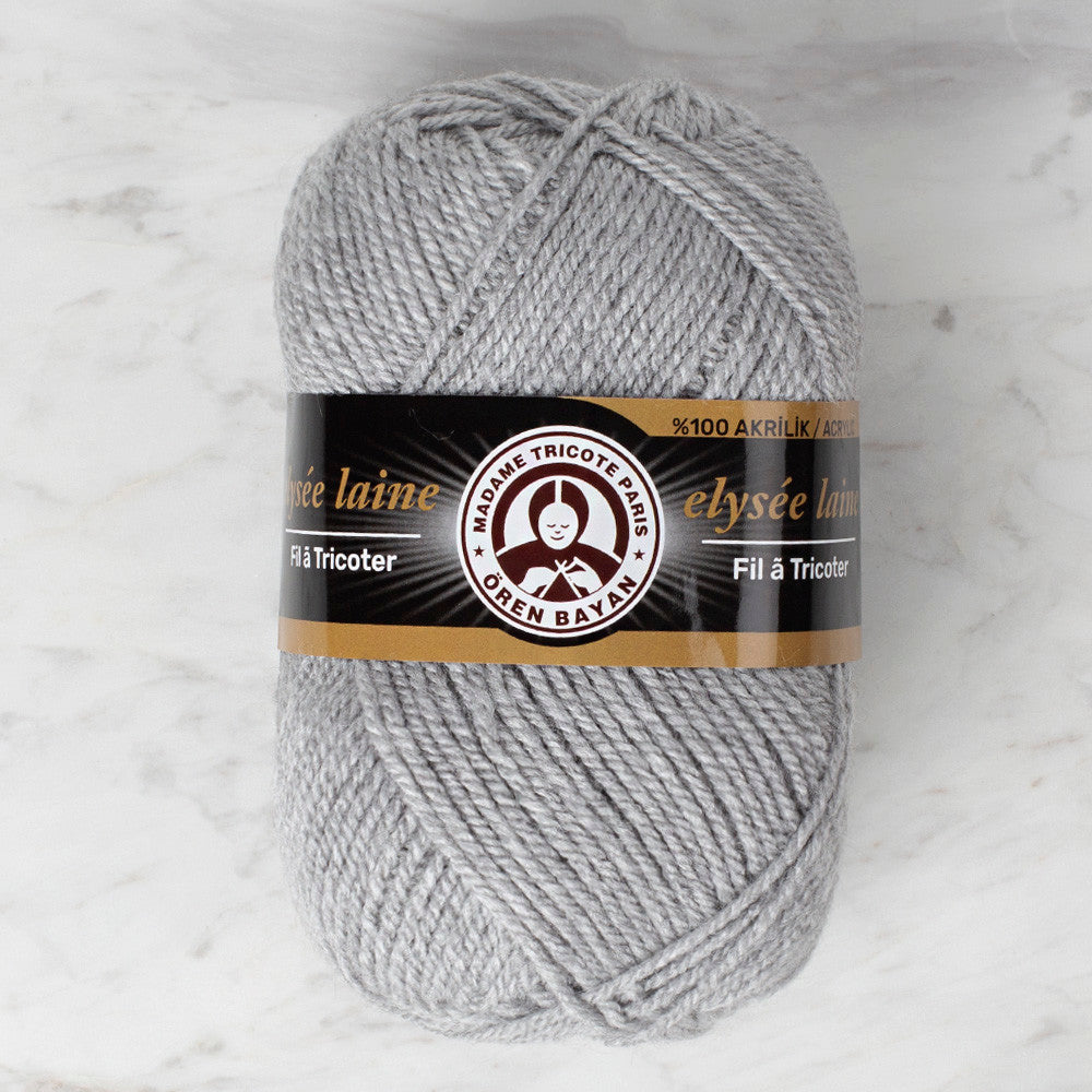 Madame Tricote Paris Elysee Laine Knitting Yarn, Light Grey - 007
