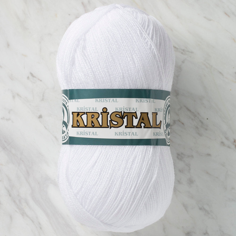 Madame Tricote Paris Kristal Yarn, White - 000