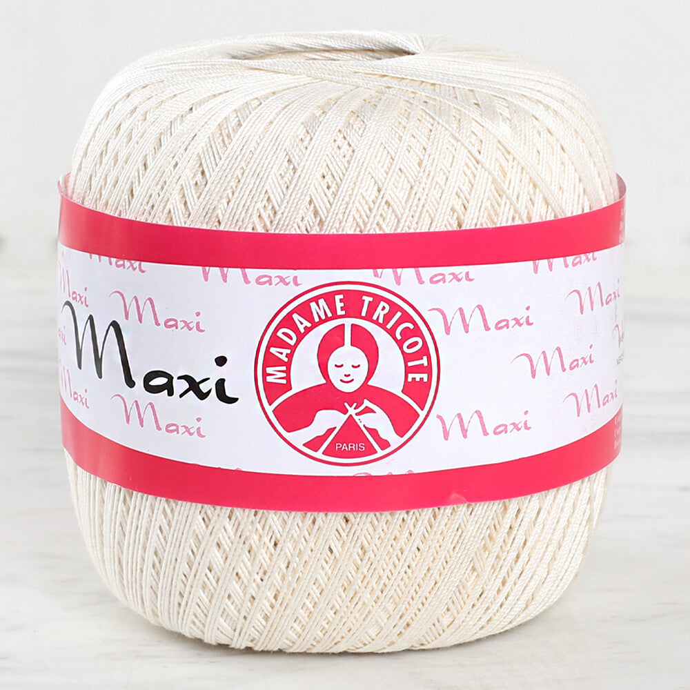 Madame Tricote Paris Maxi 10/3 Lace Thread, Cream - 6282 - 328