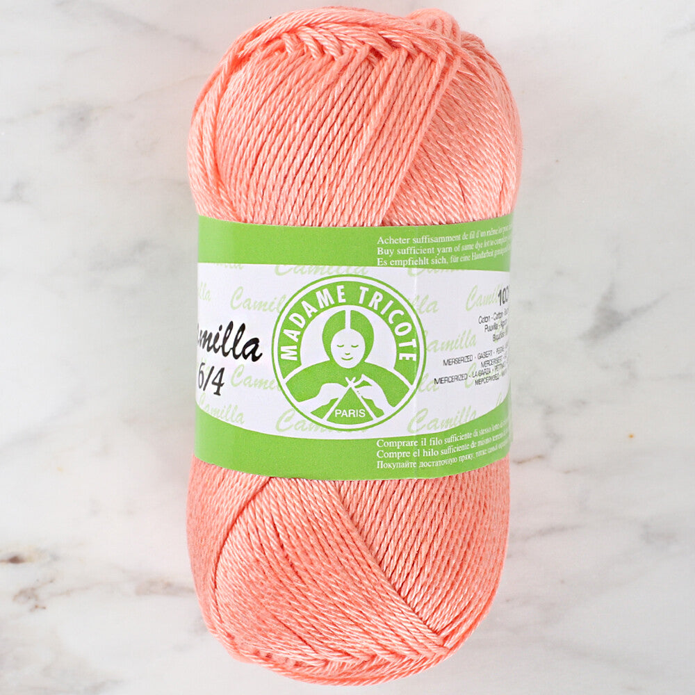 Madame Tricote Paris Camilla 50gr Yarn, Pinkish Orange - 4934