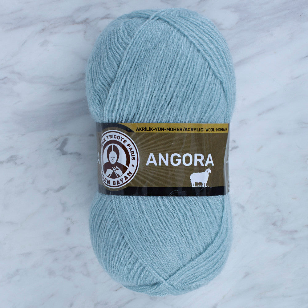 Madame Tricote Paris Angora Knitting Yarn, Light Blue - 135