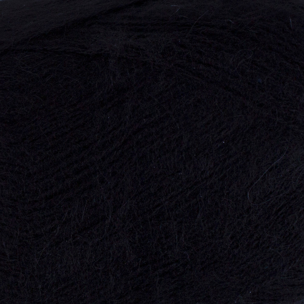 Madame Tricote Paris Angora Knitting Yarn, Black - 999