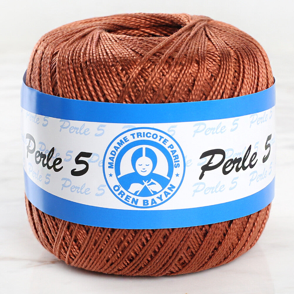 Madame Tricote Paris 5/2 Perle No:5 Lace Thread, Brick - 6602