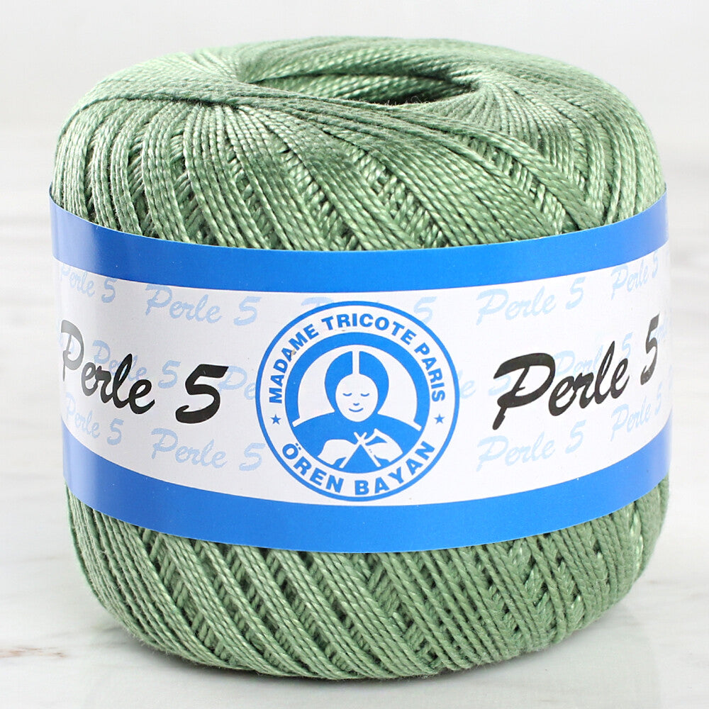 Madame Tricote Paris 5/2 Perle No:5 Lace Thread, Green - 53900