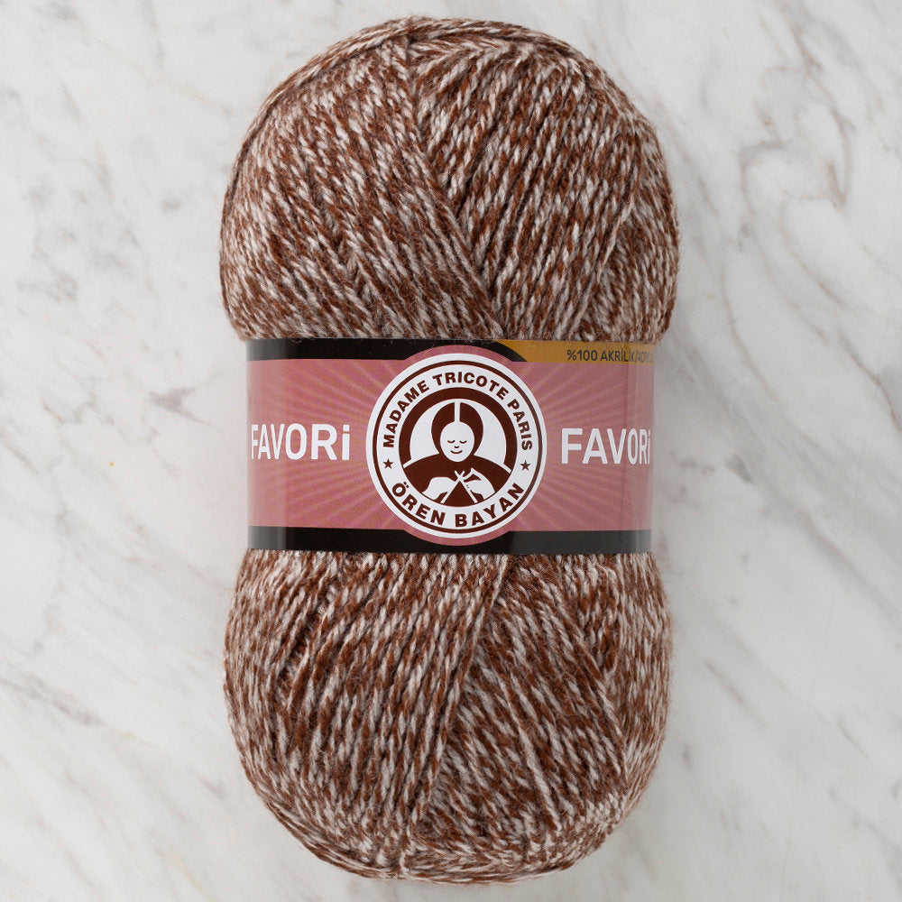 Madame Tricote Paris Favori Knitting Yarn, Heather Brown - 305