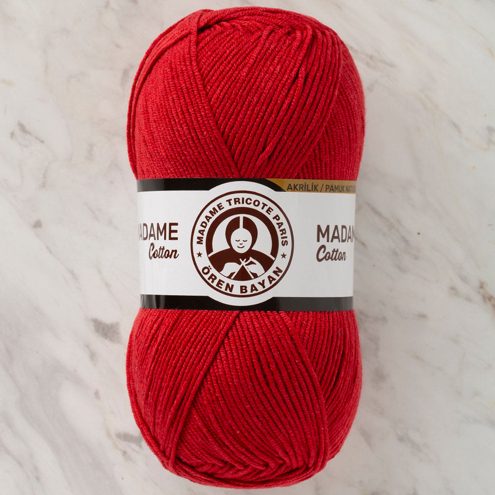 Madame Tricote Paris Madame Cotton Yarn, Red - 009