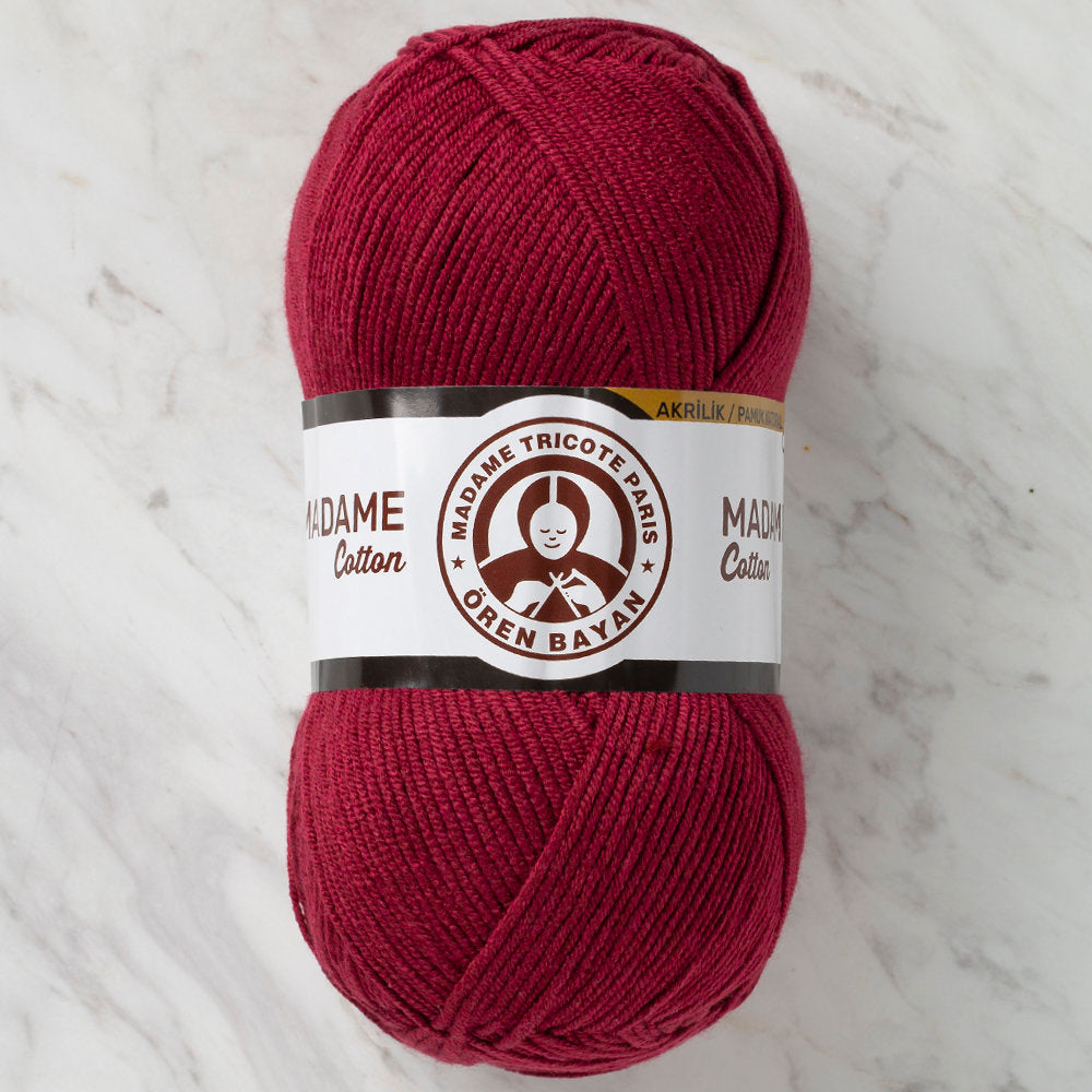 Madame Tricote Paris Madame Cotton Yarn, Claret - 010