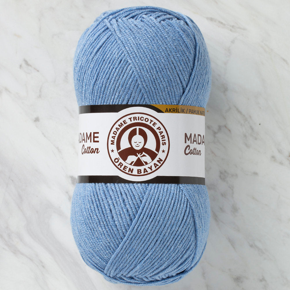 Madame Tricote Paris Madame Cotton Yarn, Blue - 013