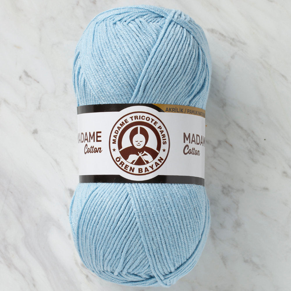 Madame Tricote Paris Madame Cotton Yarn, Light Blue - 014