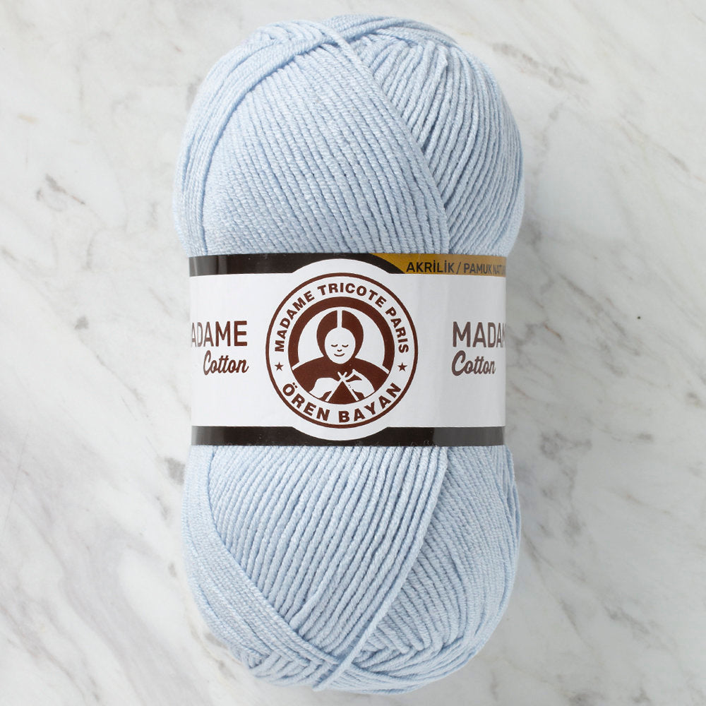 Madame Tricote Paris Madame Cotton Yarn, Baby Blue - 031