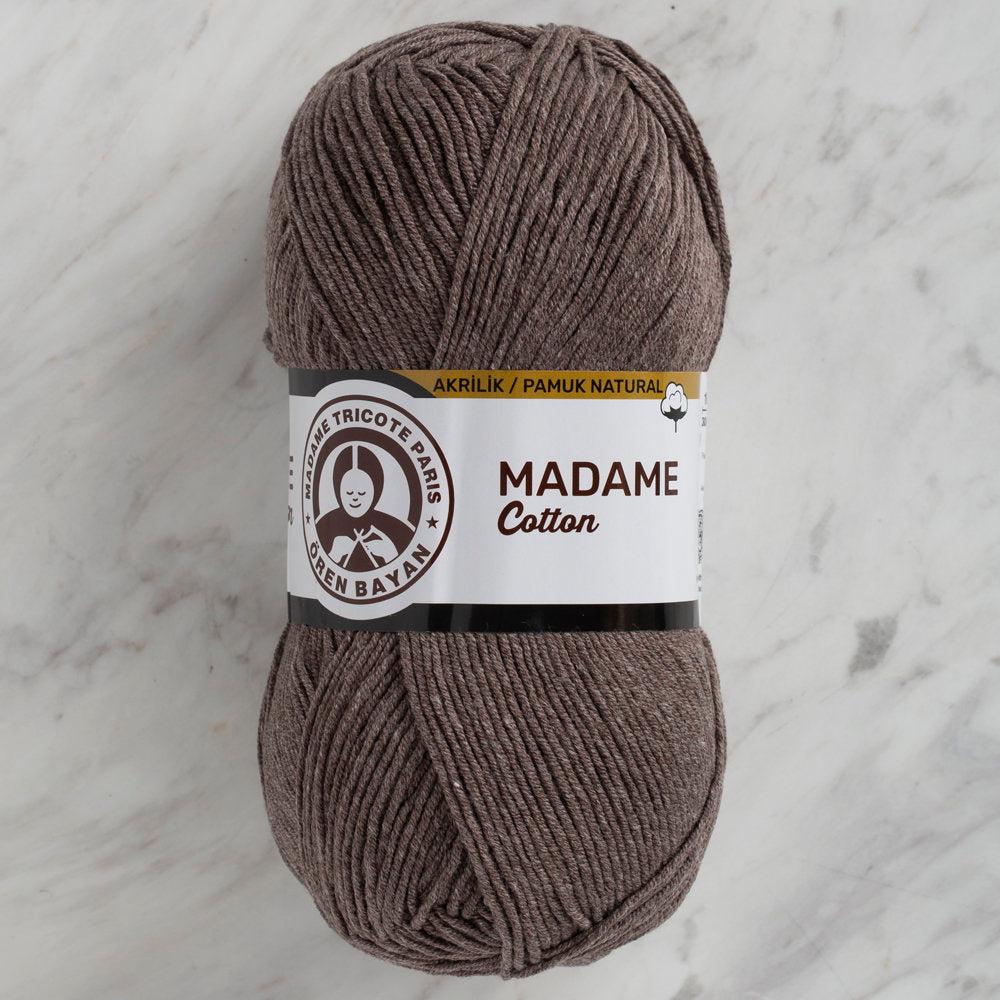 Madame Tricote Paris Madame Cotton Yarn, Brown - 56
