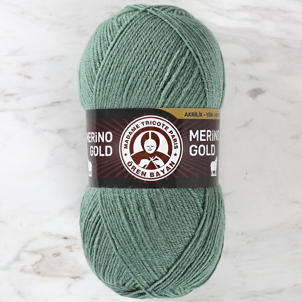 Madame Tricote Paris Merino Gold Yarn, Green - 132