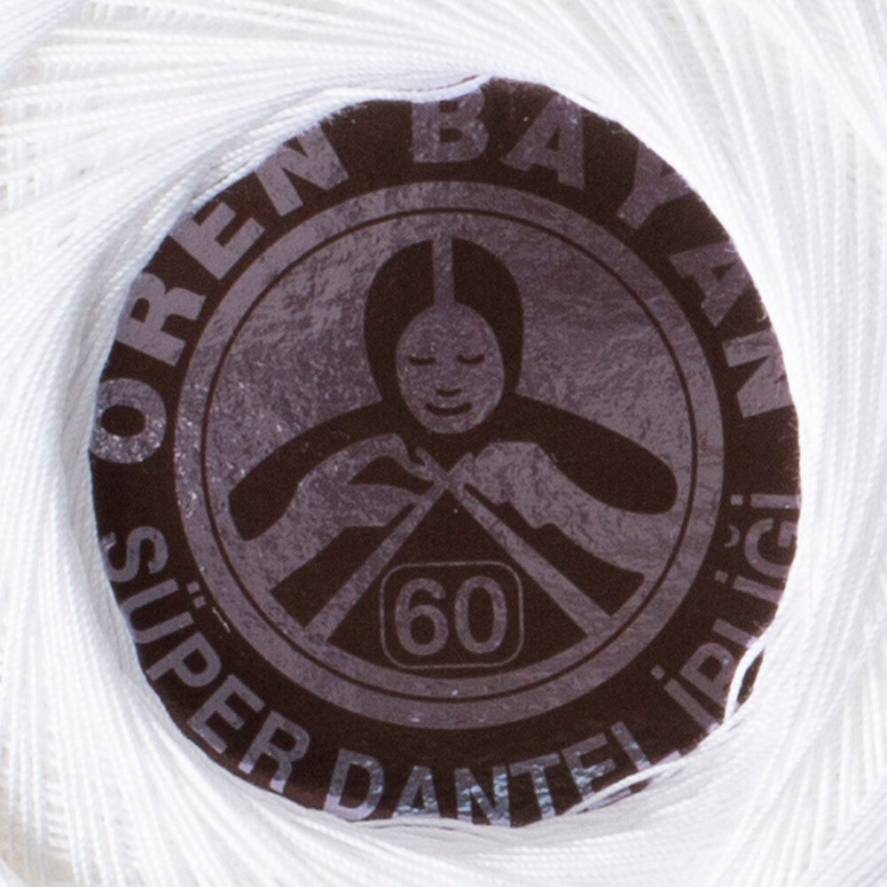 Madame Tricote Paris Süper No:60 Lace Thread Ball, White