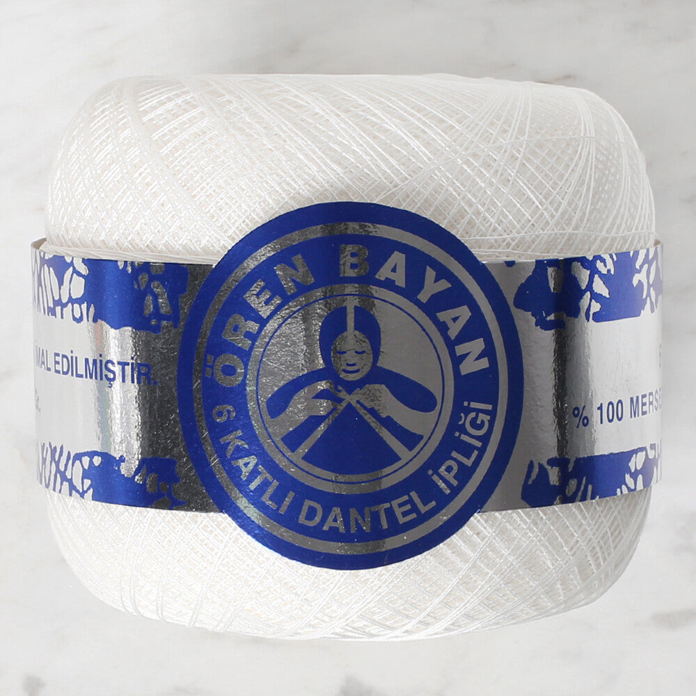 Madame Tricote Paris Süper No:70 Lace Thread Ball, White
