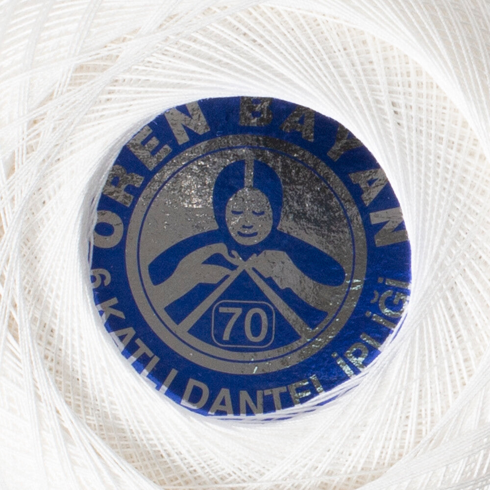 Madame Tricote Paris Süper No:70 Lace Thread Ball, White