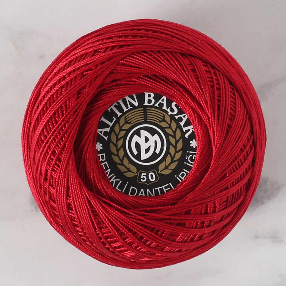 Altınbaşak Klasik No: 50 Lace Thread Ball, Red - 357 - 26