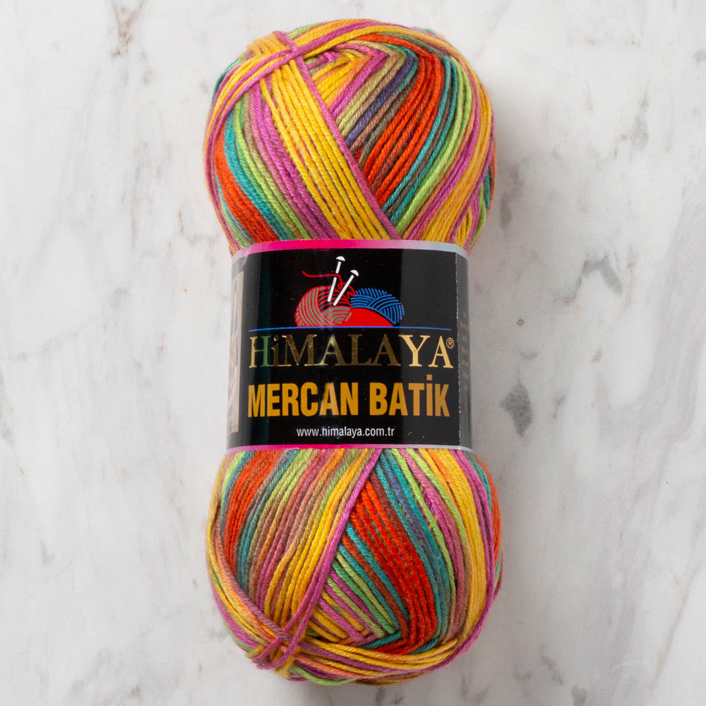 Himalaya Mercan Batik Knitting Yarn, Variegated - 59522