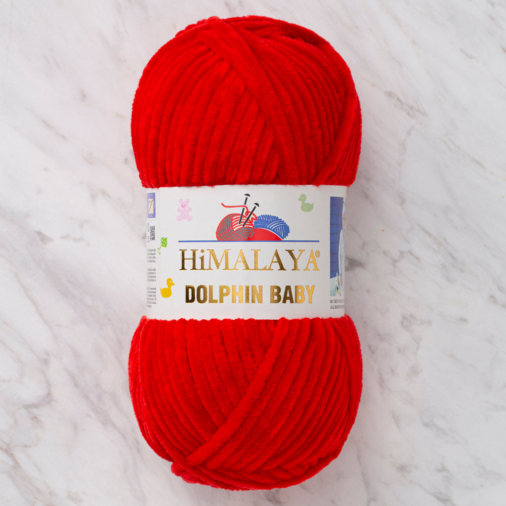 Himalaya Dolphin Baby Chenille Yarn, Red - 80318