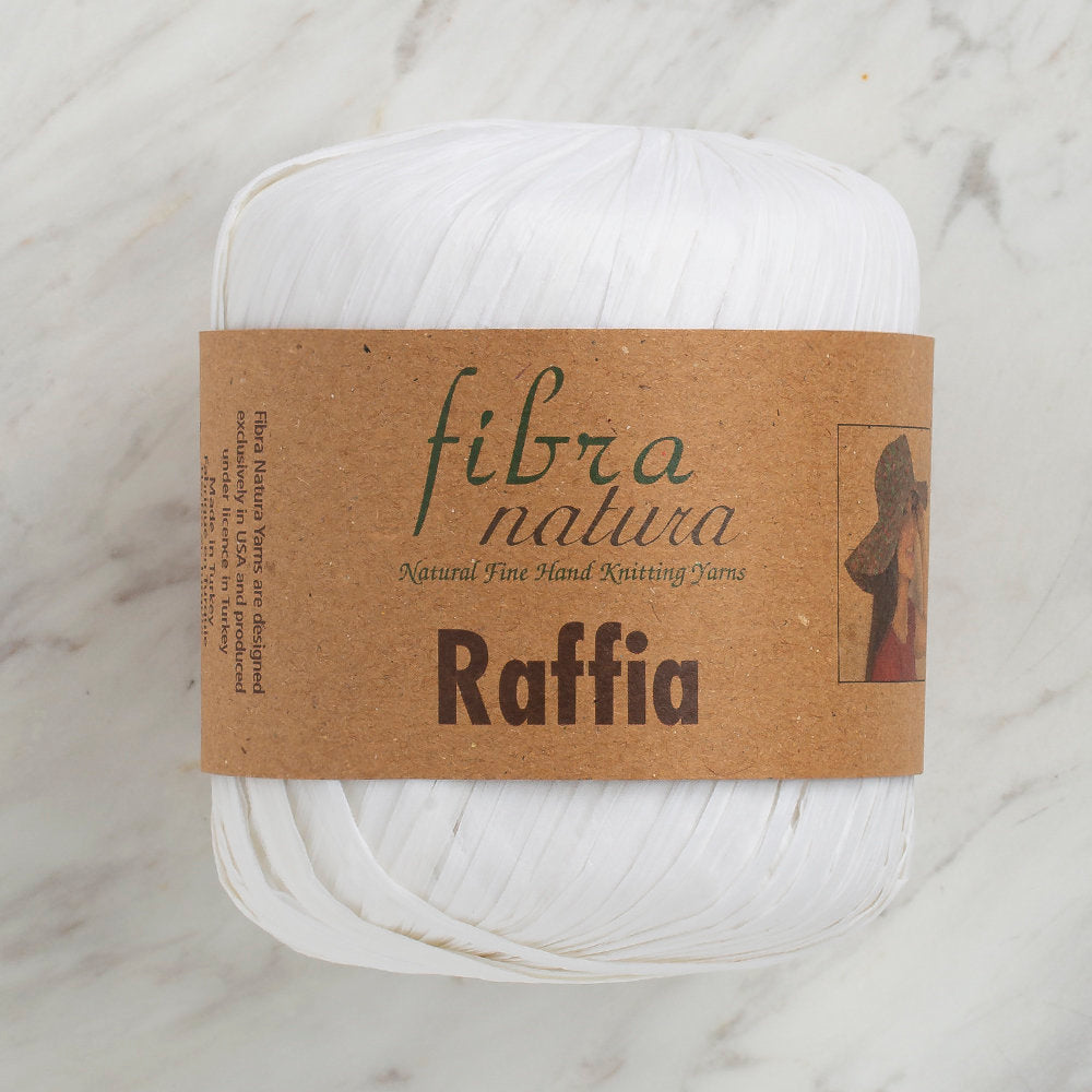 Fibra Natura 40 g Raffia Paper Yarn, White - 116-01