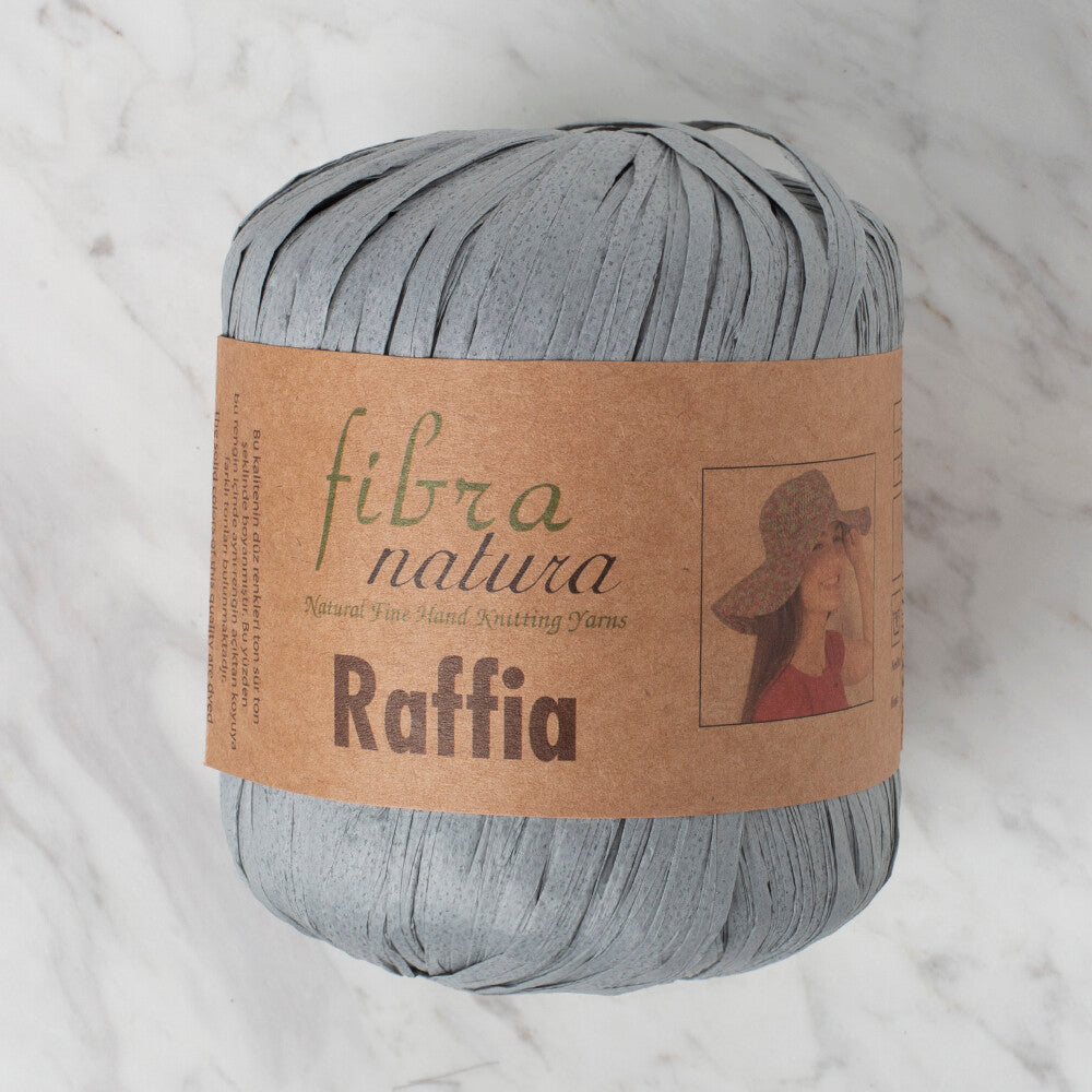 Fibra Natura 40 gr Raffia Paper Yarn, Grey - 116-11