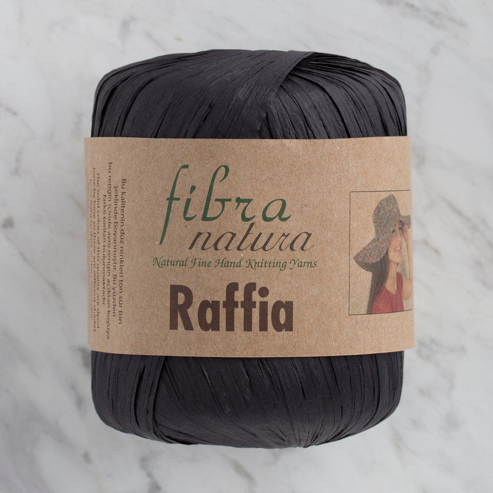 Fibra Natura 40 g Raffia Paper Yarn, Black - 116-12
