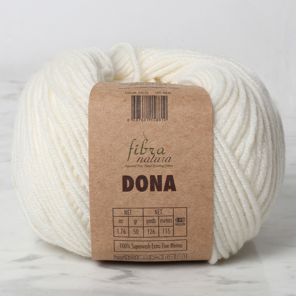 Fibra Natura Dona Knitting Yarn, Ecru - 106-01