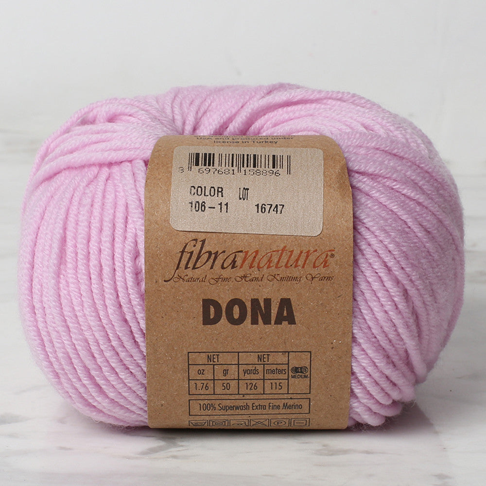 Fibra Natura Dona Knitting Yarn, Light Pink - 106-11