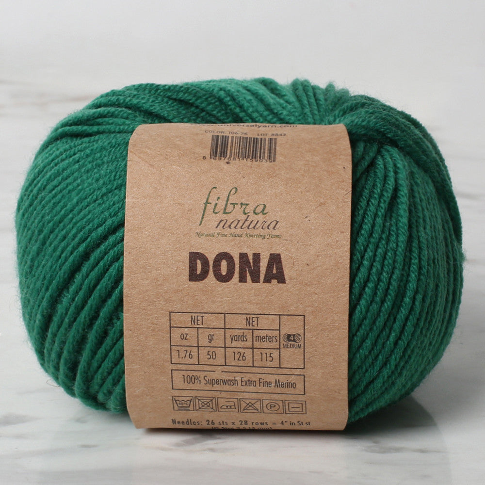 Fibra Natura Dona Knitting Yarn, Green - 106-26