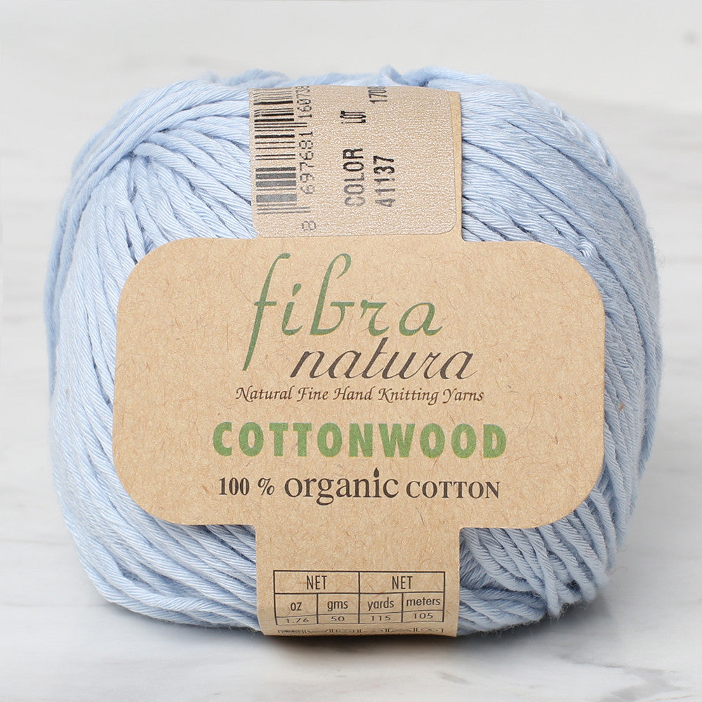 Fibra Natura Cottonwood Knitting Yarn, Light Blue - 41137