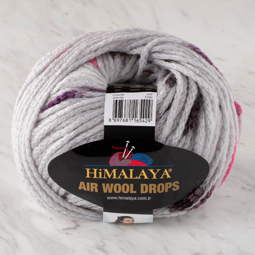 Himalaya Air Wool Drops Speckled Yarn, Grey - 20406
