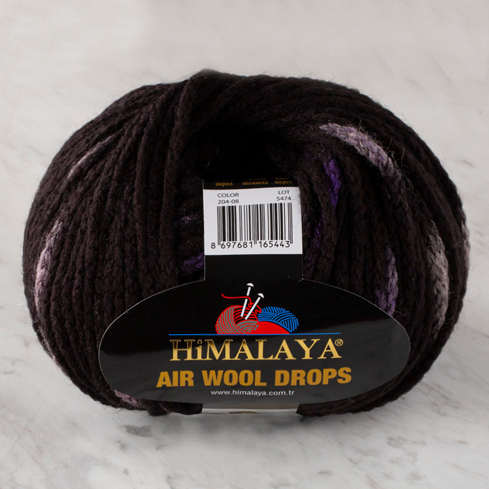Himalaya Air Wool Drops Speckled Yarn, Black - 20408