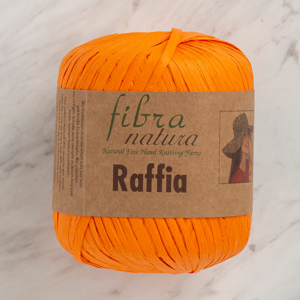 Fibra Natura 40 g Raffia Paper Yarn, Orange - 116-19