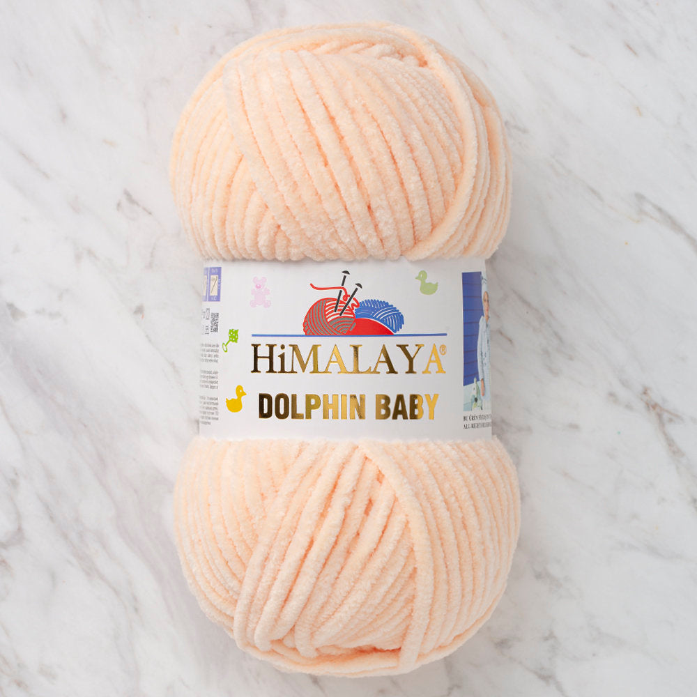 Himalaya Dolphin Baby Chenille Yarn, Cream - 80333